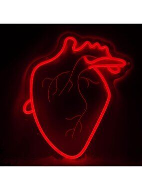 Heart LED Neon Sign Red Dimmable LED Light Heart Neon Light Sign Heart Theme